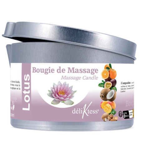 Bougie de massage Végétale au Lotus 190 ml