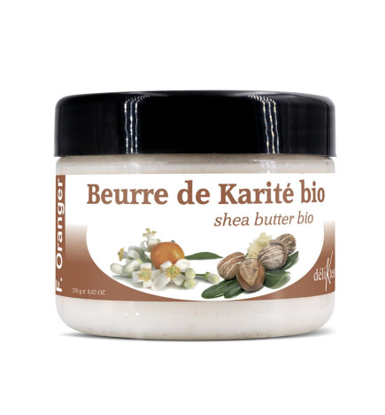 Beurre de karité bio à la Fleur d'Oranger 250 g