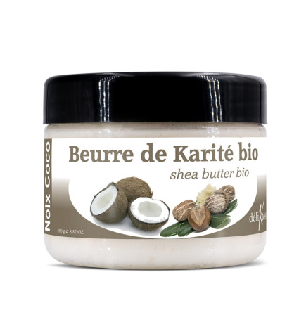 Beurre de karité bio à la noix de coco 250 g